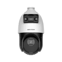 Camera supraveghere rotativa IP Speed Dome PTZ Duala Hikvision TandemVu DS-2SE4C415MWG-E, 4+4 MP, 4.8-72 mm / 2.8 mm, motorizat, IR 100 m, lumina alba 30 m, 15x zoom, slot card, PoE+