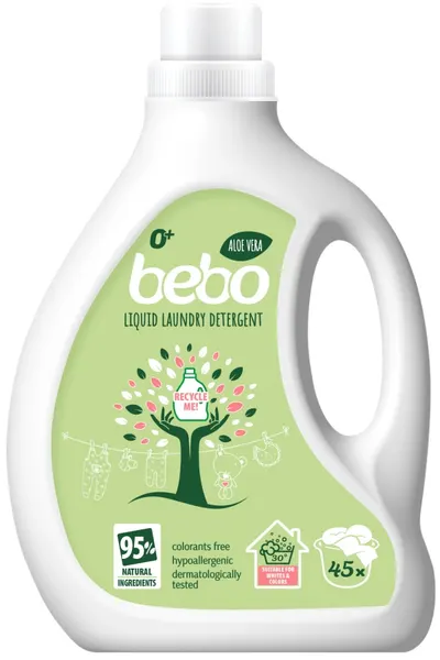 Detergent lichid ecologic Bebo - Aloe Vera, 1.8 l