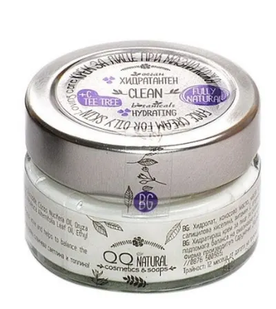 QQ Natural Cremă de față pentru ten gras și predispus la acnee Clean, 50 ml
