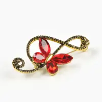 Brosa martisor Cheia Sol si fluture rosu