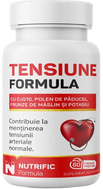 Tensiune Formula cu coenzima Q10, 60 capsule, Nutrific