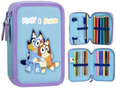 Penar echipat Cerda Bluey - Friends, 2 compartimente cu fermoar
