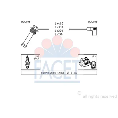 Set cablaj aprindere FACET 4.7242