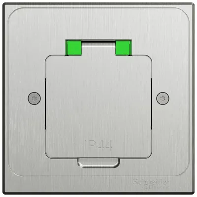 Doza pardoseala patrata XS + priza, metal IP44 Schneider Unica INS52100