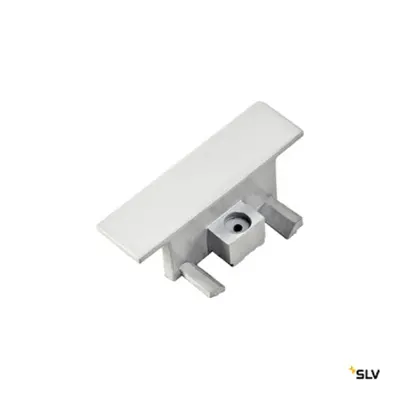 Capete șină 1-ph hv-șină încastrată alb, 2 bucati