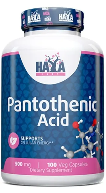 Pantothenic Acid, 500 mg, 100 capsule, Haya Labs
