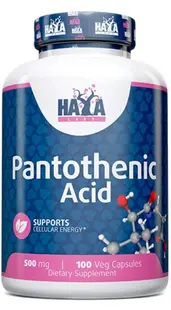 Pantothenic Acid, 500 mg, 100 capsule, Haya Labs