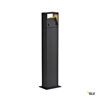 LOGS 70 stâlp pitic, pătrat, antracit, 6W LED, alb cald