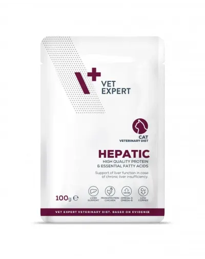Hrana dietetica pentru pisici Hepatic VetExpert 100 gr