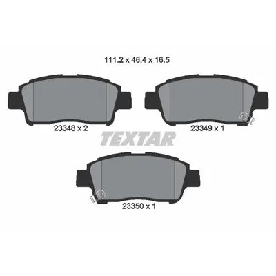 Set placute frana, frana disc TEXTAR 2334803