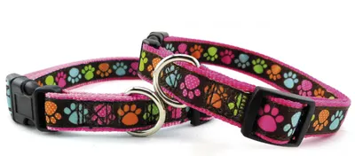 Zgarda nylon, roz, confortabila, usor de montat, 45-50 cm x 2 cm