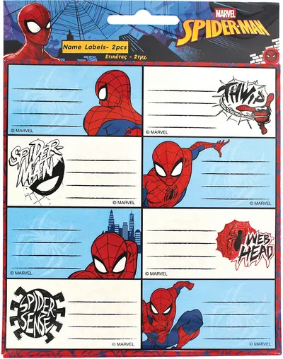 Etichete școlare GIM Spider-Man - 16 buc.