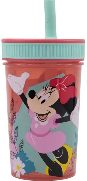 Pahar cu pai Stor Minnie Mouse - Being More Minnie, 465 ml