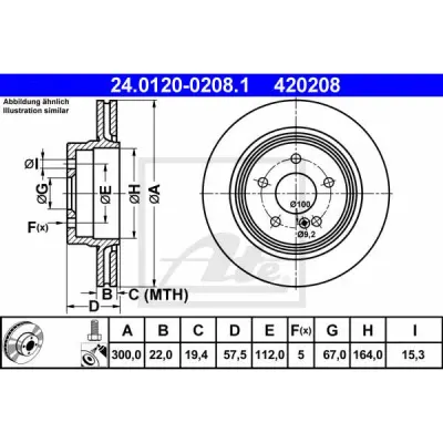 Disc frana ATE 24.0120-0208.1
