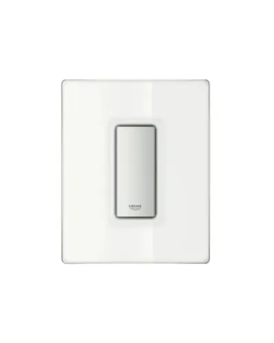Placa de actionare Grohe, Skate Cosmopolitan with glass, pt pisoare, istalare verticala, sticla securizata, 116 x 144, sticla alb alpin/crom