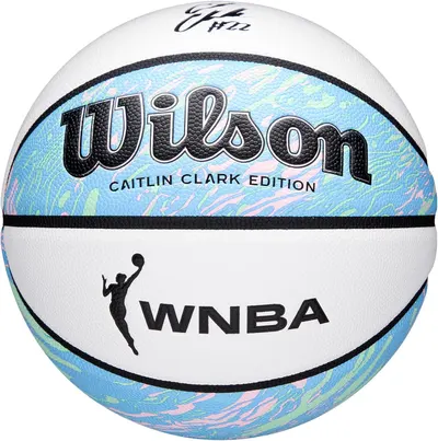 Minge de baschet Wilson - Caitlin Clark WNBA, mărimea 6, albastru/alb