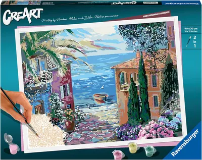 Set de pictură Ravensburger CreArt - Peisaj mediteranean