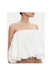 Bluza dama - 304928383 - Bumbac - Alb - Alb