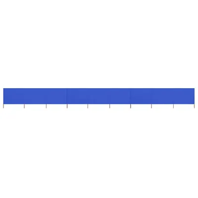 vidaXL Paravan anti-vânt cu 9 panouri, azur, 1200 x 120 cm, textil
