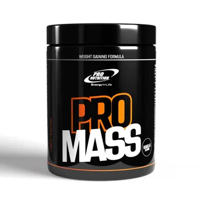 Gainer pentru creștere în greutate și masă musculară, Pro Mass, Vanilie, 900g