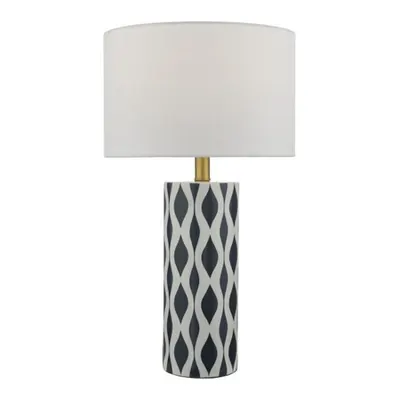 Veioza Weylin Table Lamp Blue And White Ceramic With Shade