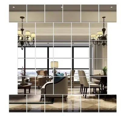UB Set 32 Oglinzi Decorative Design PATRAT 20 X 20 cm Acrilice Cristal - Diamant - Fagure