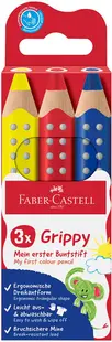 Set de creioane colorate Faber-Castell - Grippy, 3 culoare