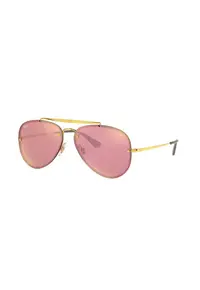 Ochelari de soare aviator - Auriu/Maro inchis