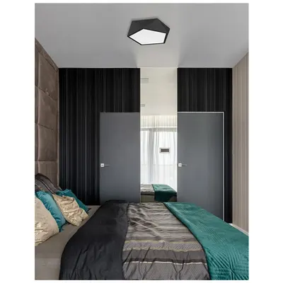 Plafoniera DARIUS Metal & Acrylic Diffuser Negru Outside Mat Alb Inside LED E27 4x10 Wat 230 Volt IP20 Fara bec