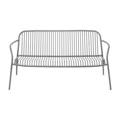 Bancă de grădină gri din metal Yua Wire – Blomus