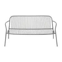Bancă de grădină gri din metal Yua Wire – Blomus