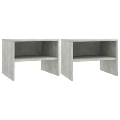 vidaXL Noptiere, 2 buc., gri beton, 40x30x30 cm, lemn prelucrat