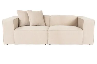 Canapea fixa LORA, 2 locuri, piersica, 220x108x65 cm