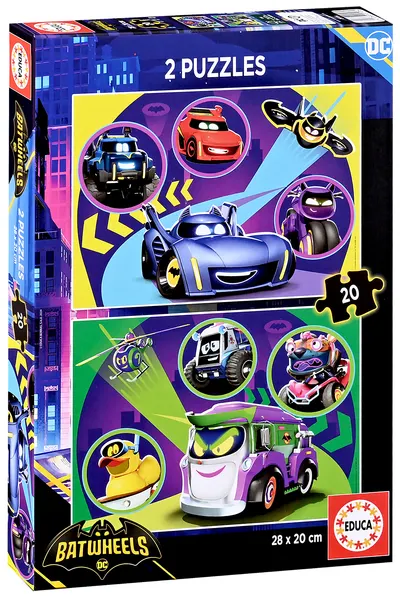 Puzzle pentru copii Educa din 2 x 20 piese - Batwheels