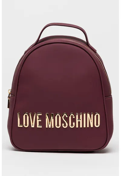 Rucsac de piele ecologica cu logo metalic - Violet