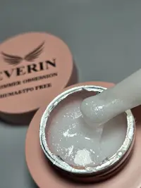Shimmer Obsession Gel Everin 50gr- Milky White cu Sclipici 05 - SO-05-50