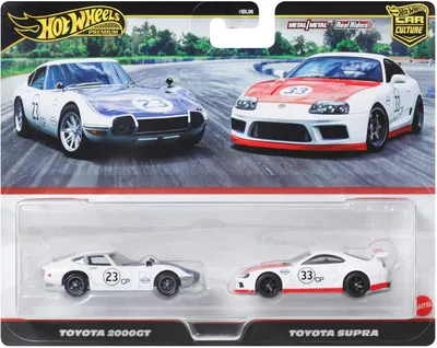 Set 2 masini metalice, Hot Wheels, Toyota 2000GT si Toyota Supra, JBL03