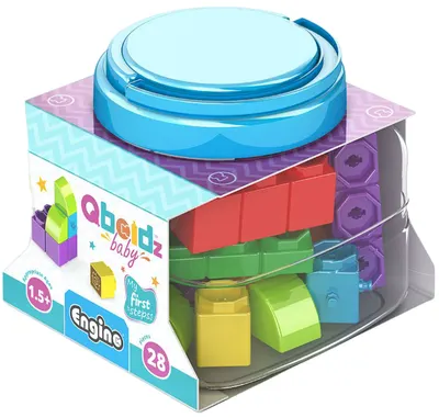 Set de construcție Engino Baby Qboidz - Primii pași, mic