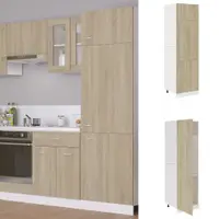 vidaXL Dulap de frigider, stejar sonoma, 60x57x207 cm, lemn prelucrat