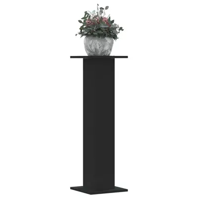 Gossi suporturi de plante, 2 buc., negru, 30x30x95 cm, lemn prelucrat