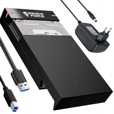 Carcasa Rack pentru Hard-Disk Extern 2.5 si 3.5 inch, Renew Force, USB 3.0, SATA, Design Tool-free, Neagra