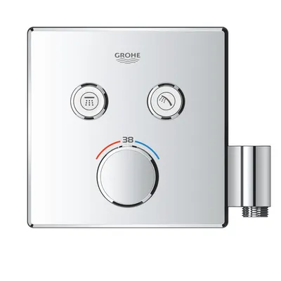 Unitate comanda Grohe SmartControl, termostat, 2 iesiri, suport para, necesita valva, crom, 29125000