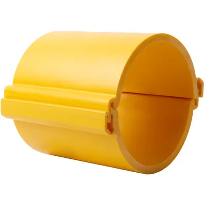 Tub rigid format din doua parti pentru protectie cabluri subterane D 160mm Galben