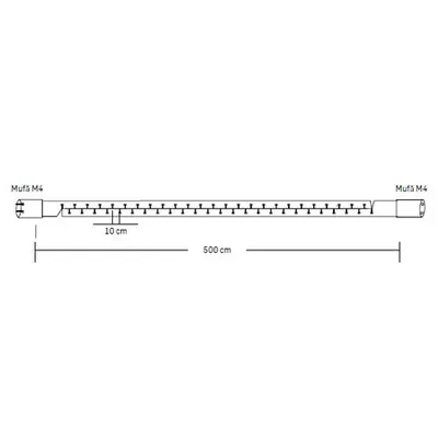 Instalatie Extensibila 50 LED 3.6W Blue Cablu Alb