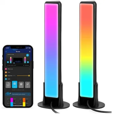 Lămpi inteligente Govee - Flow Plus H6056, RGBICWW, Wi-Fi, multicolore