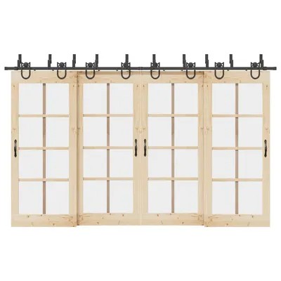 Gossi set feronerie pentru usi glisante, negru, 366 cm, otel