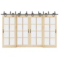 Gossi set feronerie pentru usi glisante, negru, 366 cm, otel