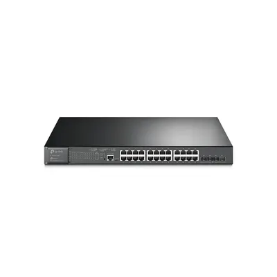 Switch 28 porturi Gigabit JetStream TP-Link TL-SG3428XMP, 128 Gbps, 4x SFP+, 384 W, L2/L2+, Omada SDN, PoE+, cu management