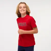 Tricou din bumbac Puma cu imprimeu, Educație fizică, Roșu Copii
