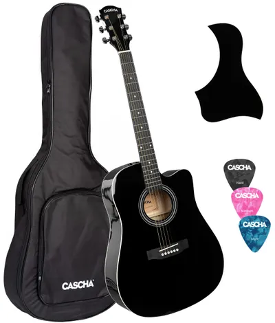 Chitară acustică Cascha - Student Series CGA100-BK, neagră